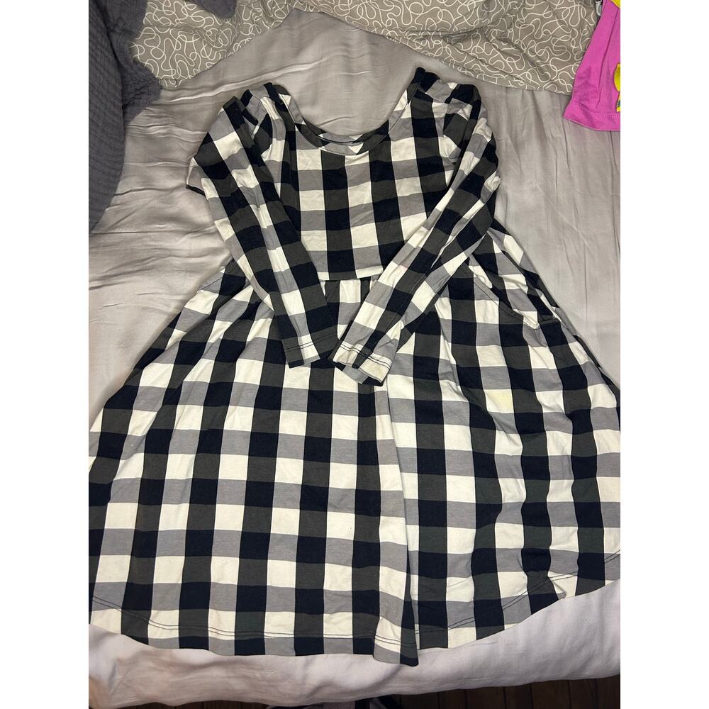 Hanna Andersson black plaid dress size 5 - Picture 4 of 6